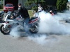 Burnout on YZF600R - Click To Enlarge Picture