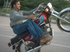 70cc Honda Wheelie - Click To Enlarge Picture