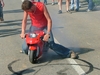 Mini Bike Burnout - Click To Enlarge Picture